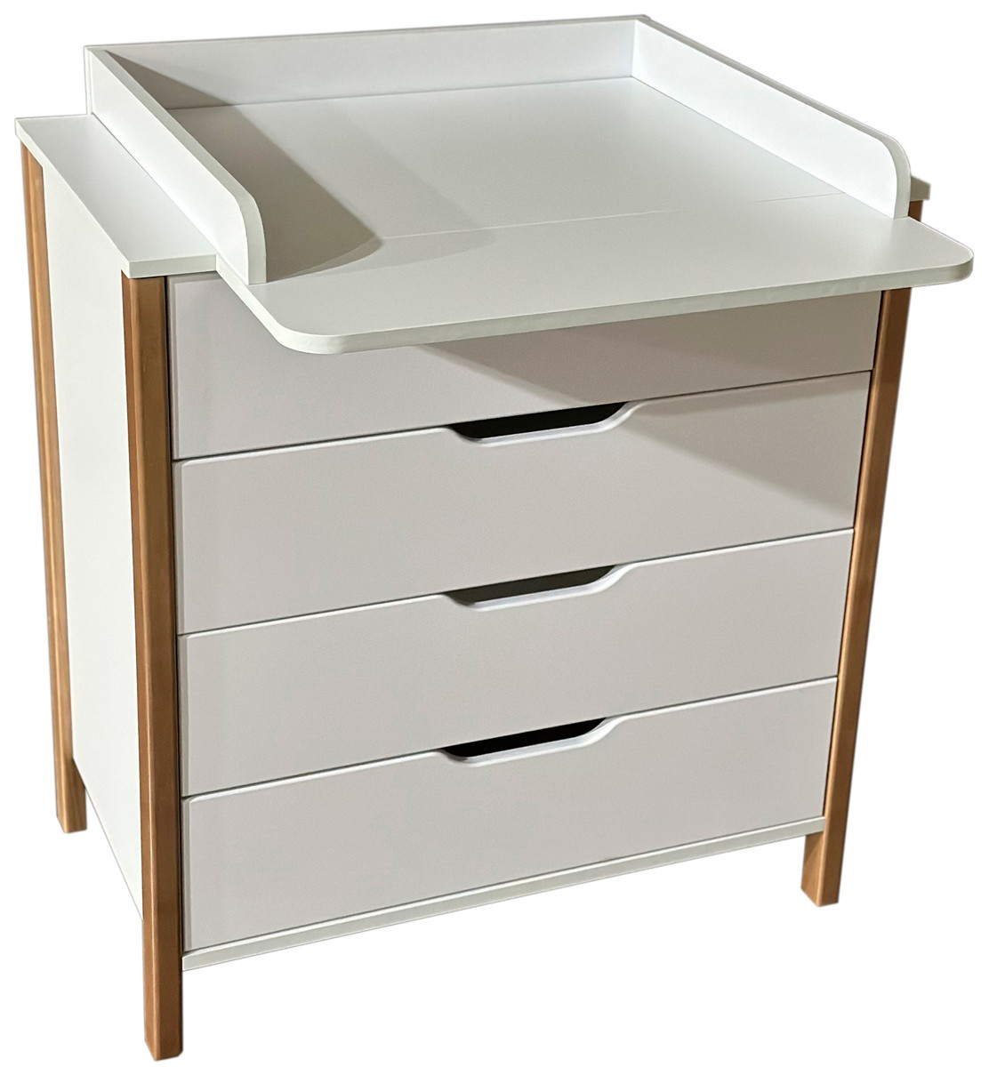 Пеленальный комод АНТЕЛ Solnyshko 12 (белый/бук)