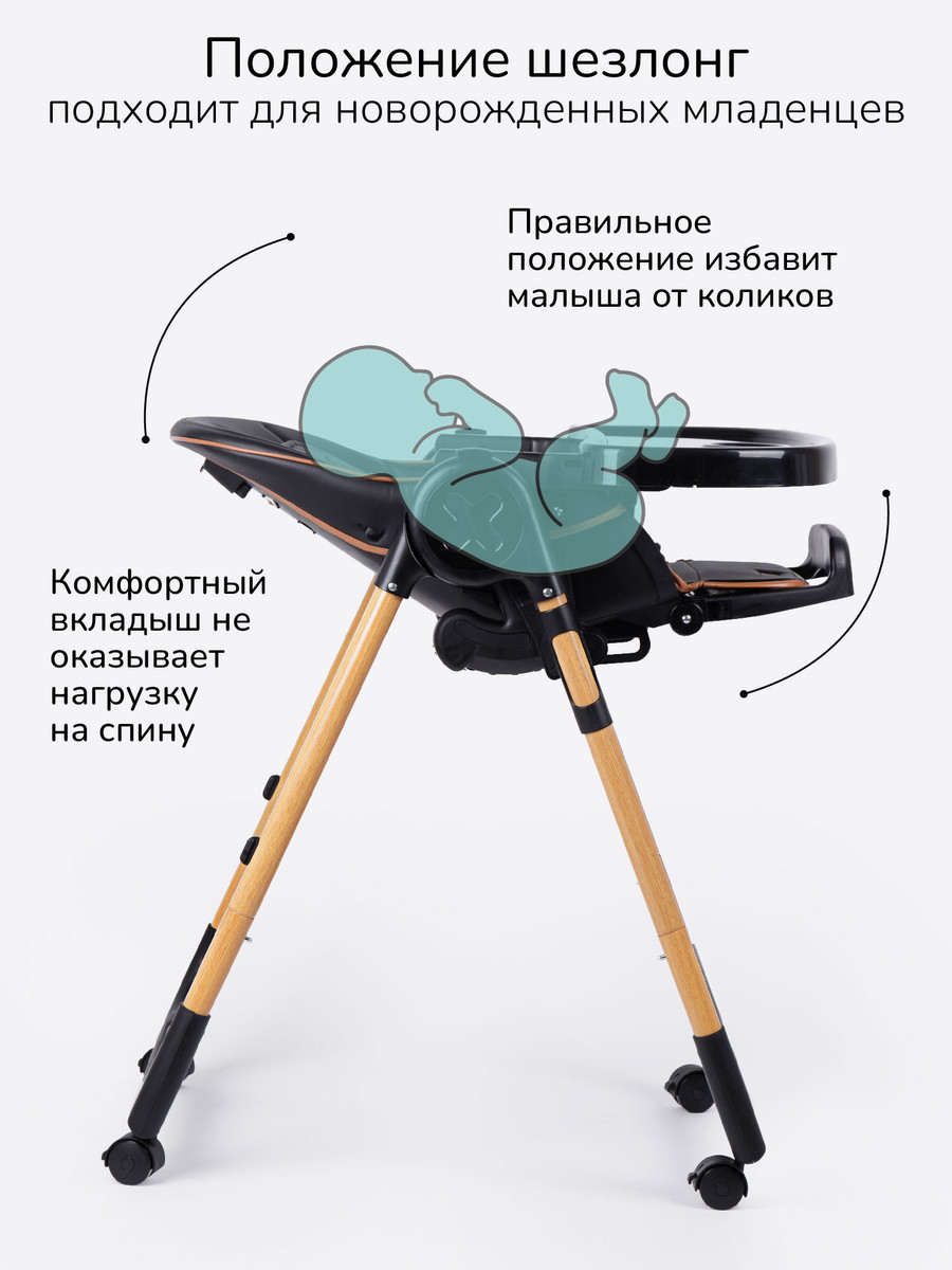 Стульчик для кормления Amarobaby Elegant Черный st9qc4704x3bn4i1ek44qkj7fh3rrgly