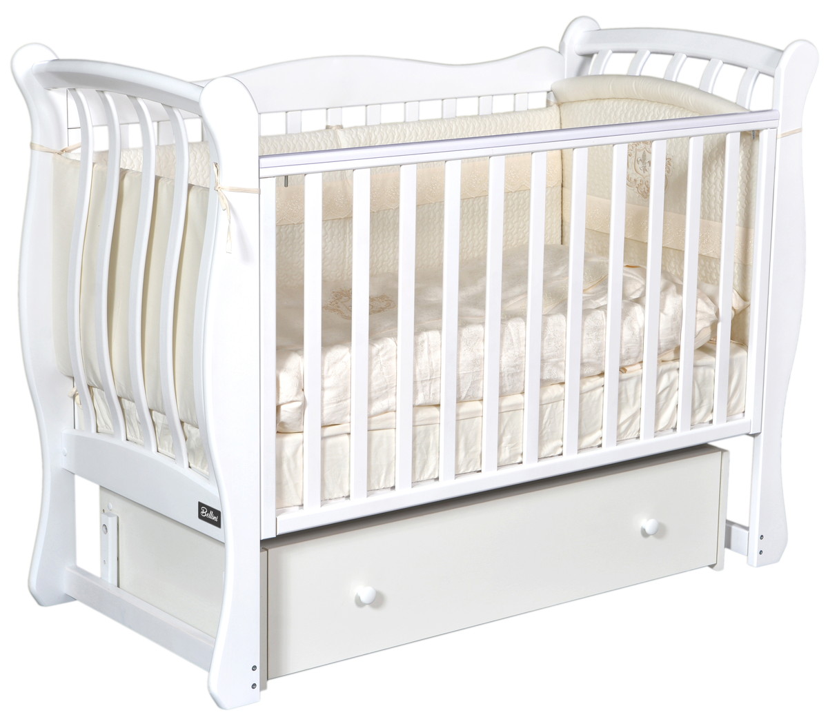 Детская кроватка Bellini Adriana Elegance (универсальный маятник) белый m2632o2smmyx4g9732d8cdt61gmwwpm9