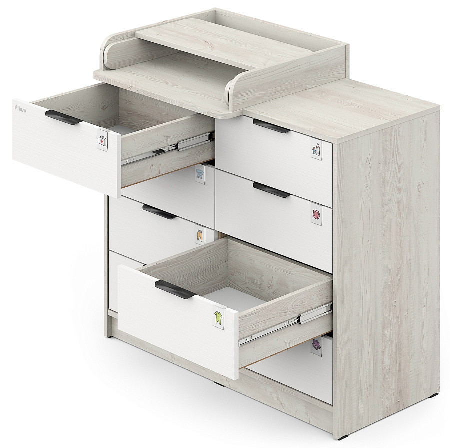 Комод Pituso Kids Optimum ЛДСП Сосна касцина-белый премиум amwzn9j7e8lasjo2jczzj8cddkesm42w