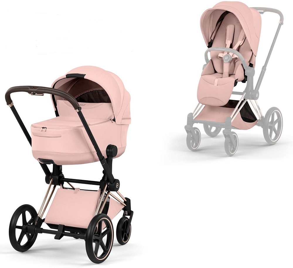 Коляска 2 в 1 Cybex Priam V Rosegold Style Collection (Peach Pink)
