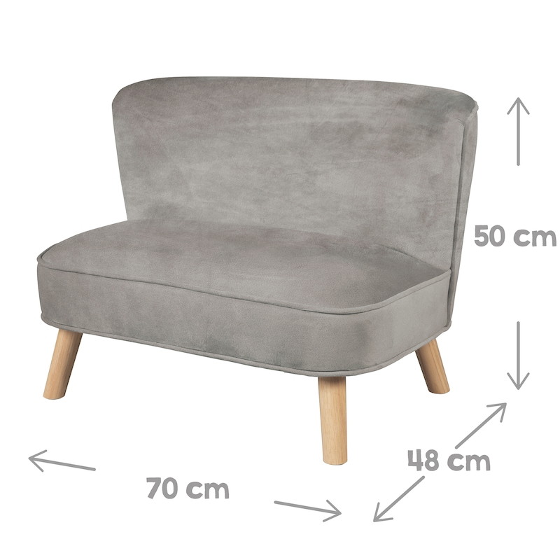 Детский велюровый диван ROBA Lil Sofa Серый twecma7d7dy5pf2pu0y8rswdz4gupinq