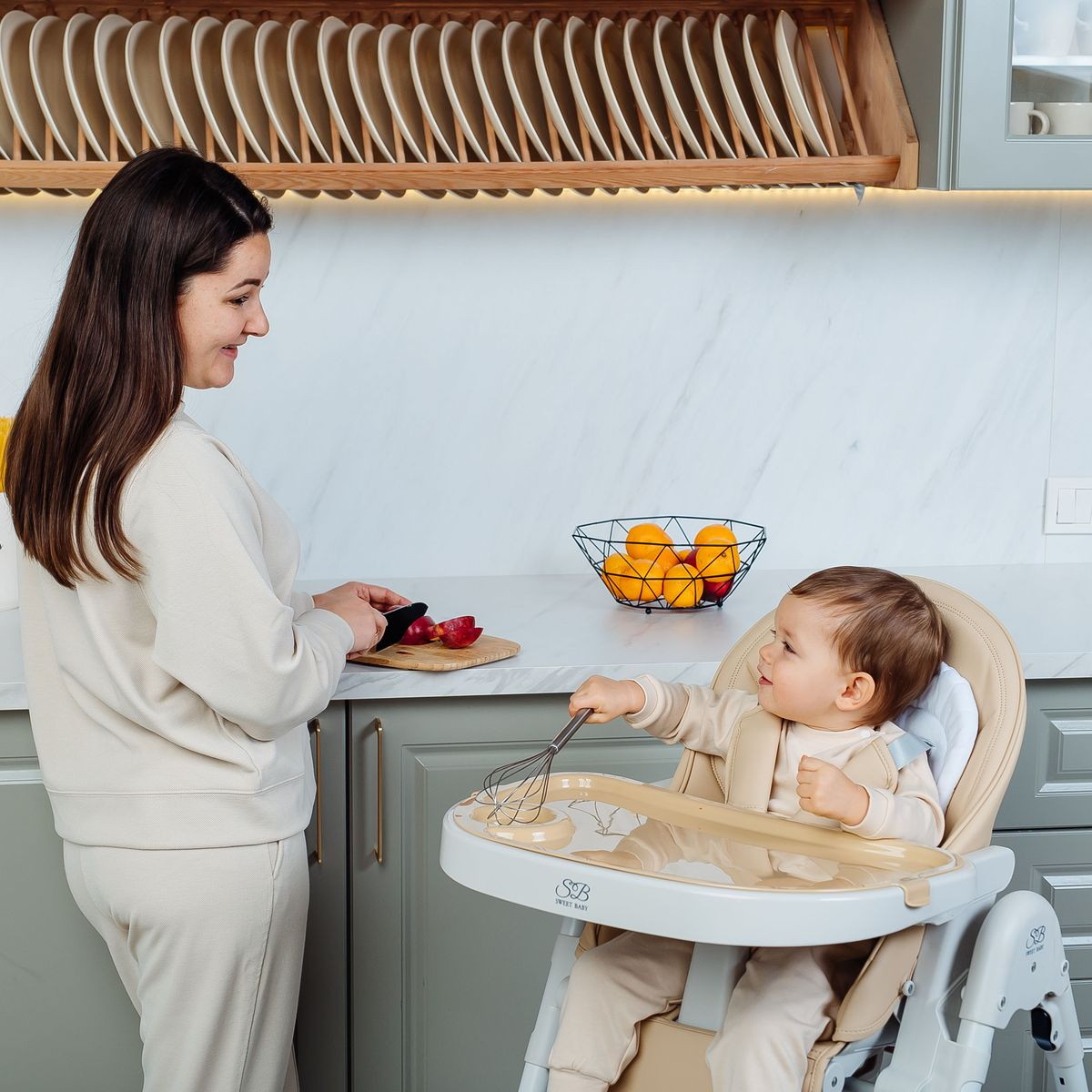 Стульчик для кормления Sweet Baby City Beige vmhwqiwrd7ljba8342c5hffxee8ibqma