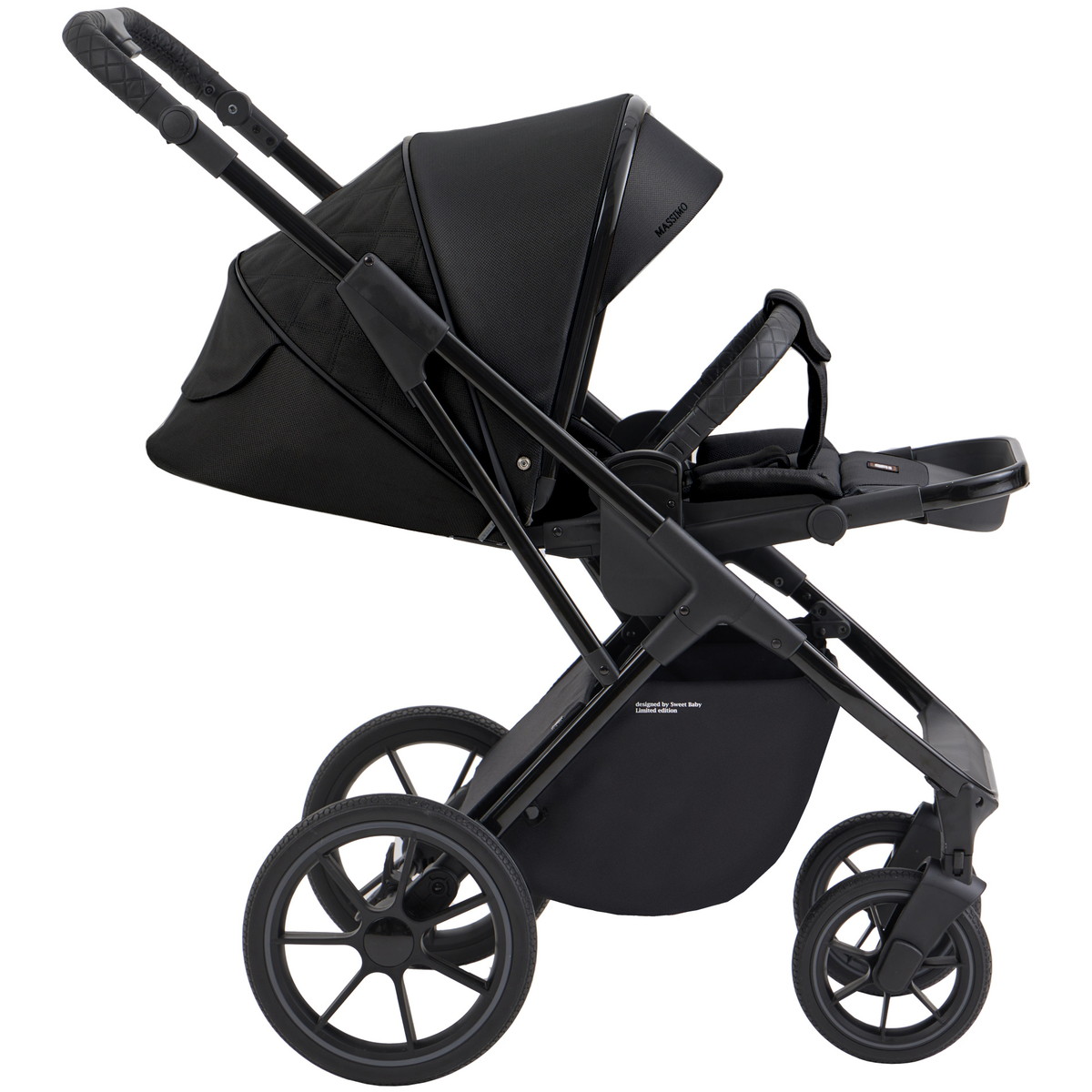 Детская коляска Sweet Baby Massimo SBL 2 в 1 Black zzzd7duvtziqozv51ipipll3sg054wjz