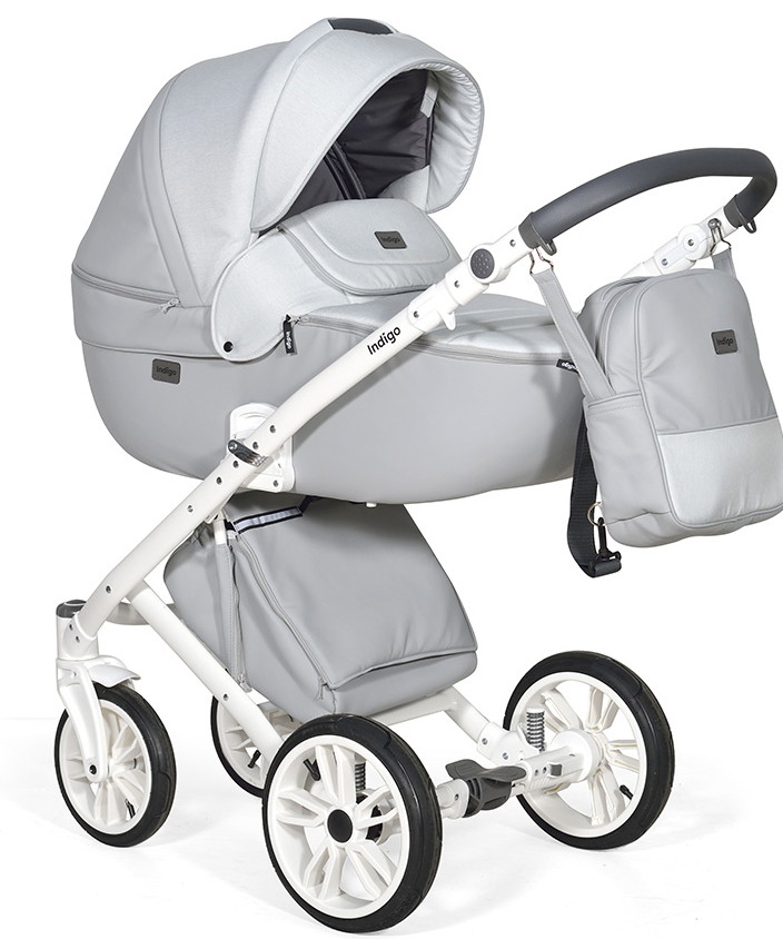 Коляска 2 в 1 Indigo PORTO  св.серая кожа+св.серый лен vbxncqt2xjx6cl45899qcc7zcdjwepi3