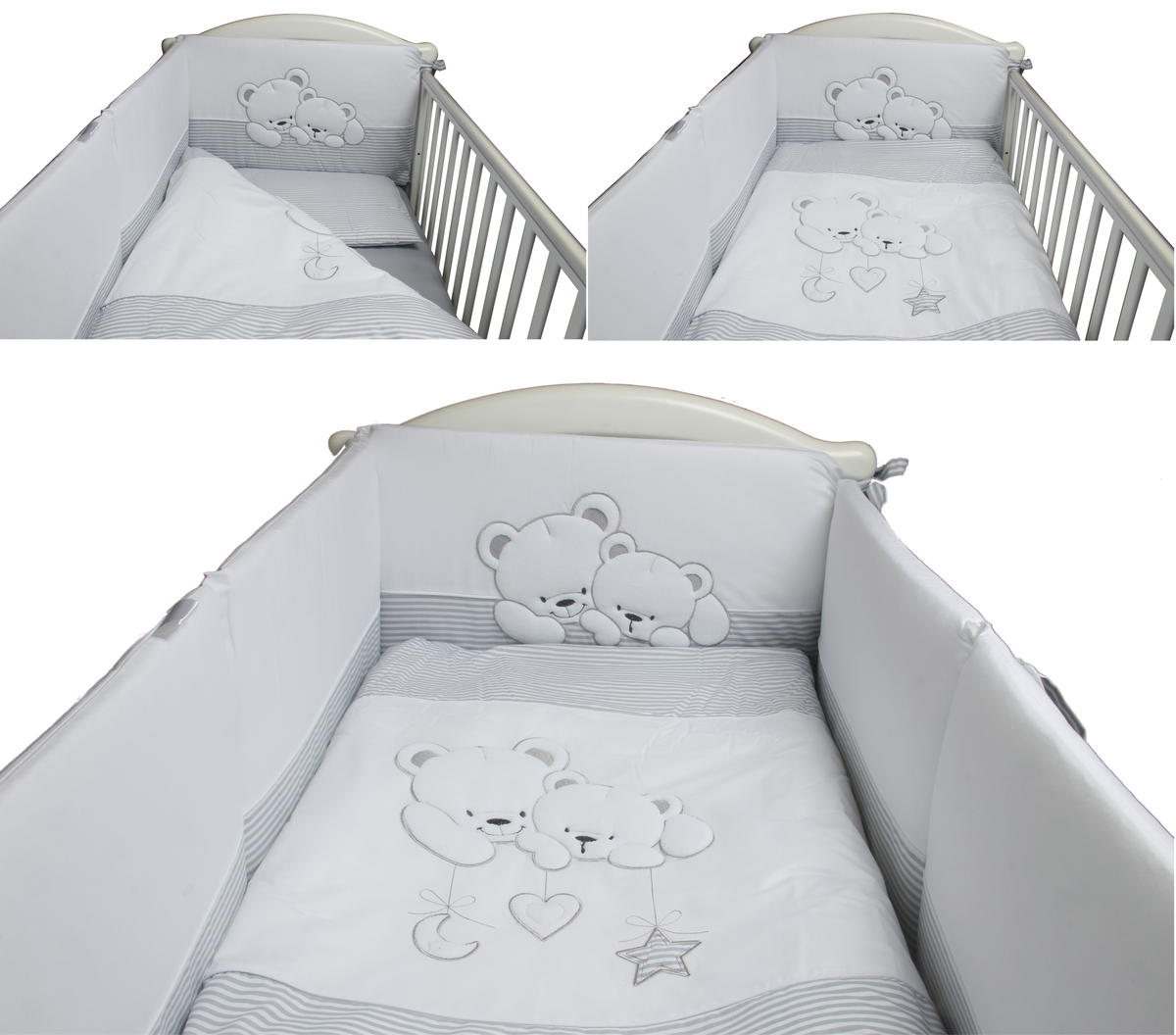 Комплект постельного белья Lepre Sweet Bears 6 предметов (125*65) 21 серый/полоска hrn1ixgz5821wm8qk0en35c6cz04fttm