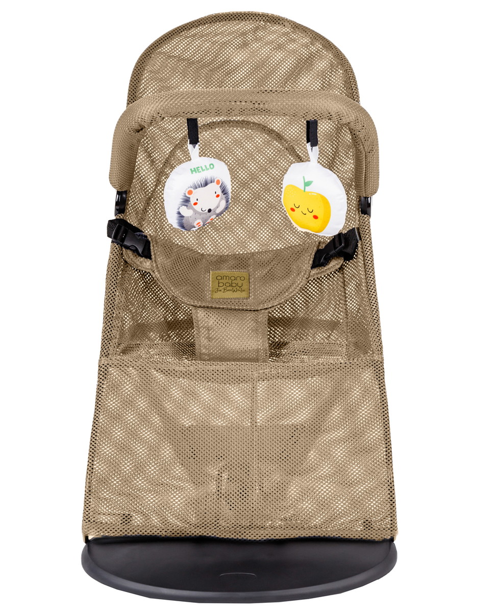 Шезлонг Amarobaby Baby time Бежевый k28mtlrbfkb7ux2ac0991qqg3ajdoumr