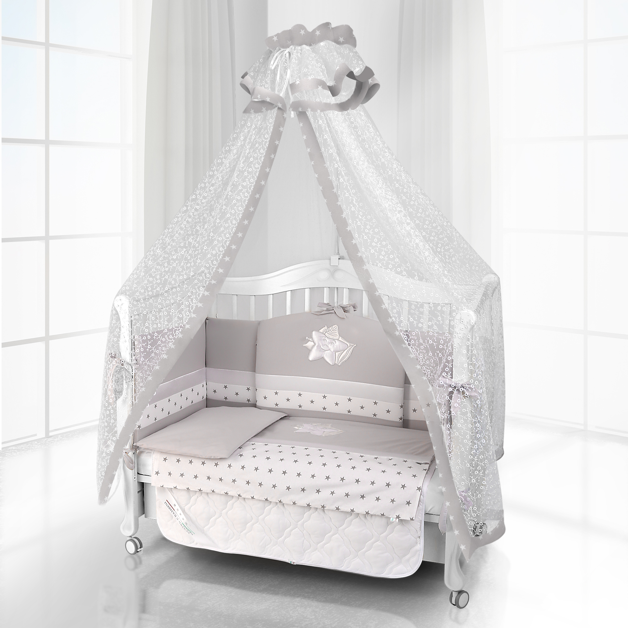 Комплект постельного белья Beatrice Bambini Unico Smile (125х65) grigio bianco 27e4f1e0028e04bca110d03ce2cccbee