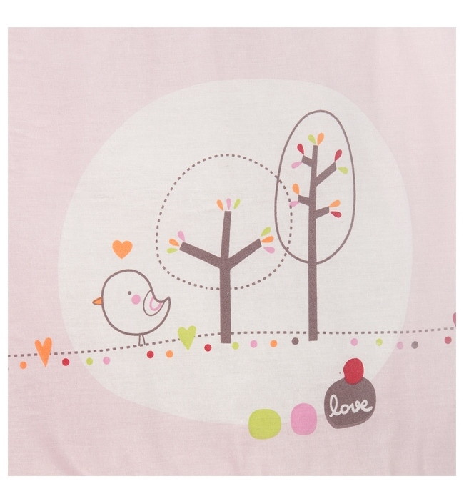 Комплект белья из 4-х предметов Schardt Birdy белый/розовый 9ktnt2pb74ax3j0xg4fgvxaqabor5c5d