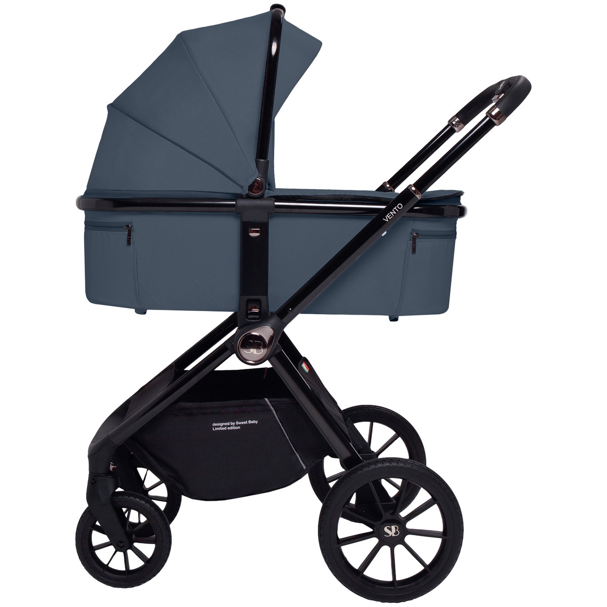 Детская коляска Sweet Baby Vento Black 3 в 1 Blue amp2zqefffcbhh1lneud7cgehkw35i6d