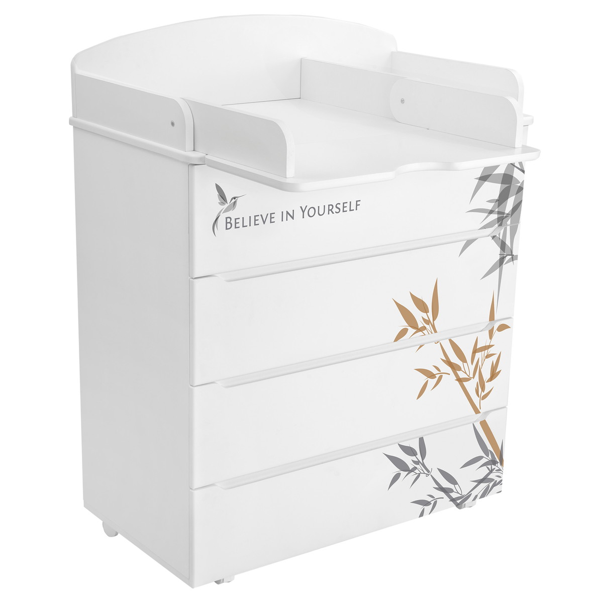 Комод Indigo Green Line с узким пеленальным столиком, ЛДСП, МДФ  Бамбук ah2y4rclcxvnwa3x8cx87q1qdfae76dh