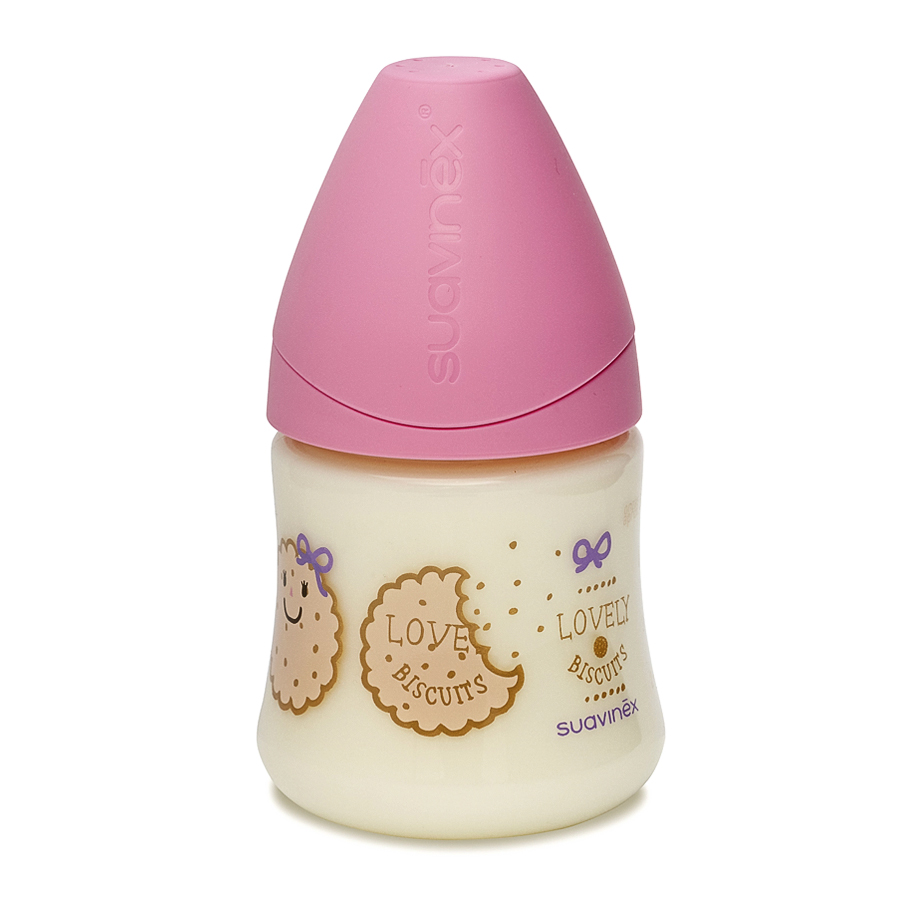 Бутылка Suavinex 150мл от 0 до 6 мес. с анатом. латексной соской роз.печенье 108110721-butilka-suavinex-150ml-ot-0-do-6-mes-s-anatom-lateksnoi-soskoi-