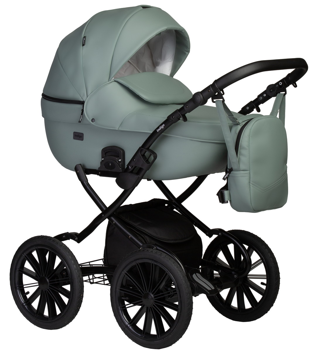 Коляска 2 в 1 Indigo MIO ECO Plus 14 (03 (шалфей кожа))