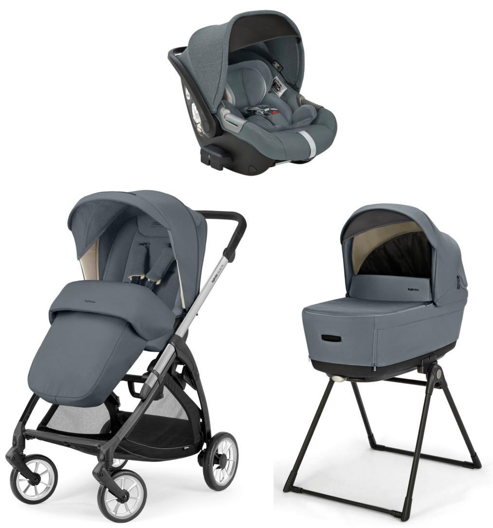 Коляска 3 в 1 Inglesina Electa 2025 (DRW i-Size) с подставкой под люльку Stand Up (Union Grey)