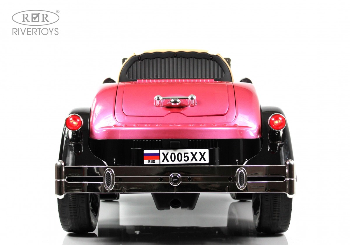 Детский электромобиль RiverToys X005XX черно-розовый rda2o456fyke569jh5v4a5cd5xoj3zga