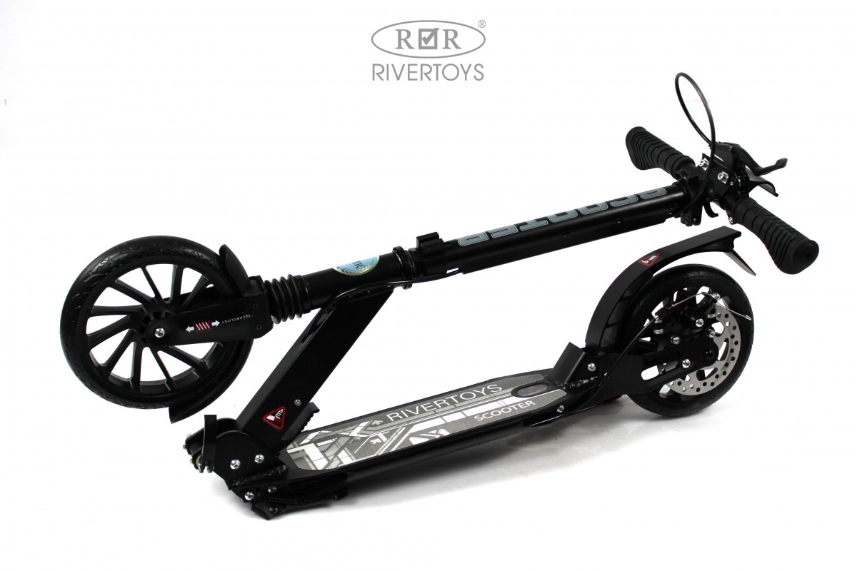 Детский самокат RiverToys HB-A7 черный il17uua692r7tukq5jy5vjnjcr08uw5g