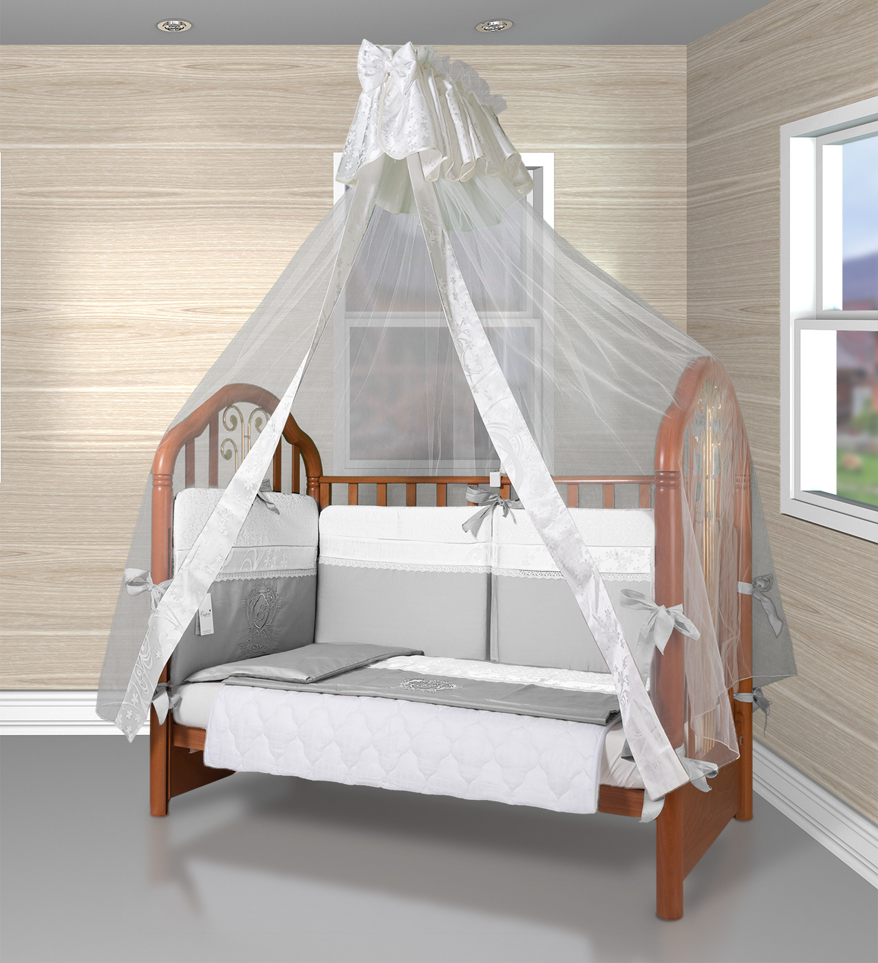 Комплект постельного белья Esspero Ribbon Royal (Grey)