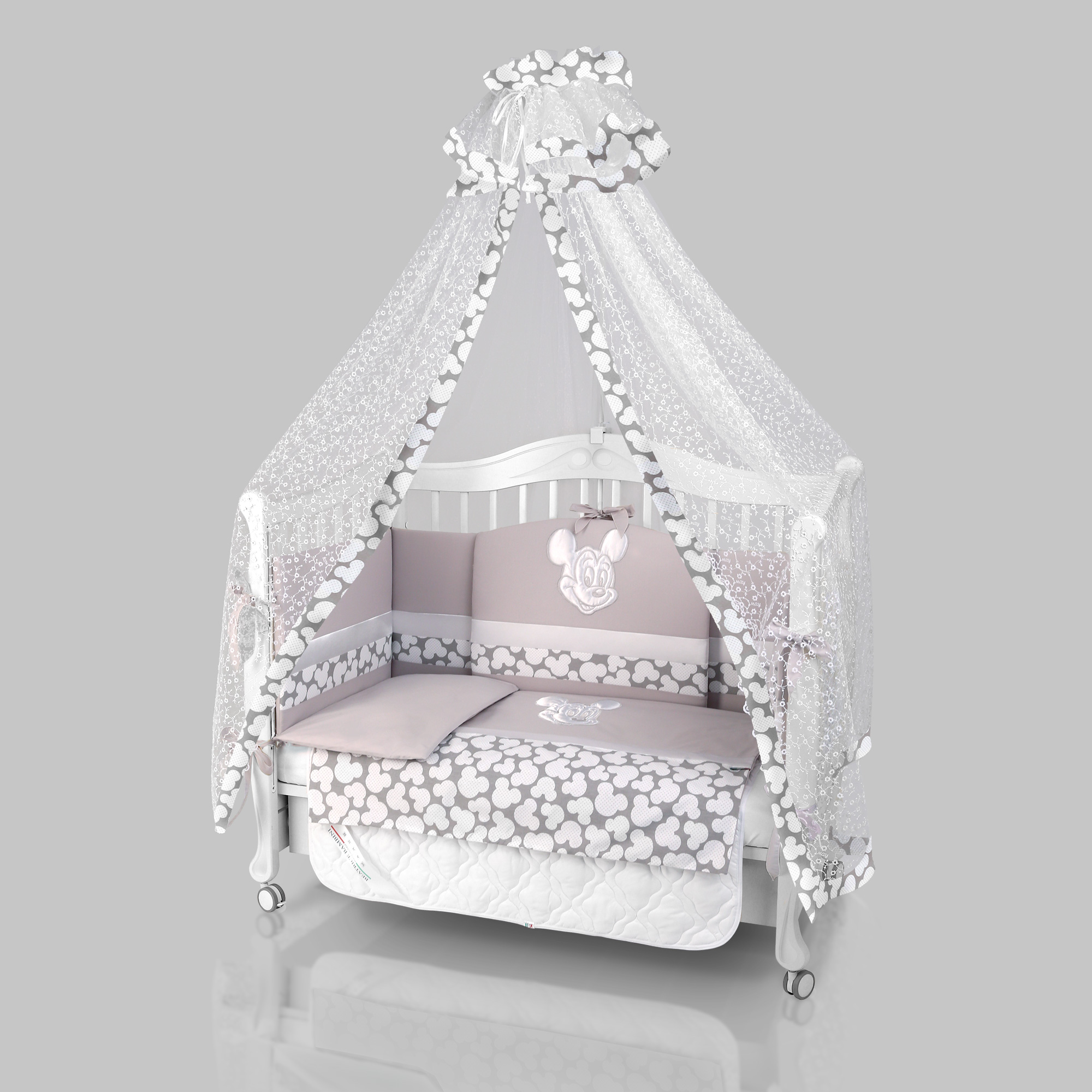 Комплект постельного белья Beatrice Bambini Unico Mickey Mouse (125х65) (grigio/grigio)