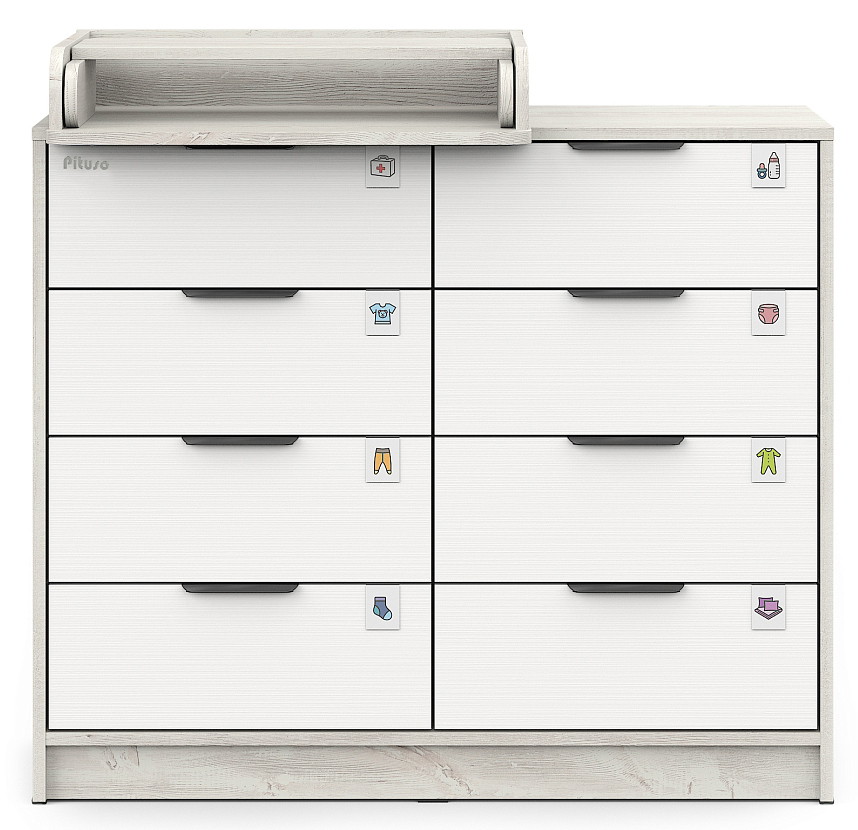 Комод Pituso Kids Optimum ЛДСП Сосна касцина-белый премиум vbt9v9lirr5bf73mvbjud88l3rfht6nl