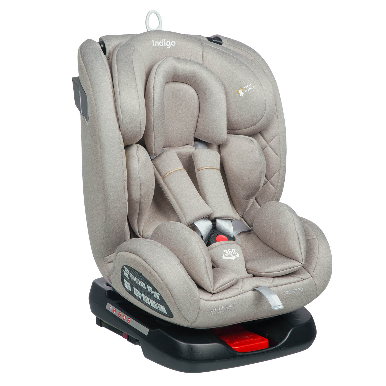 Автокресло Indigo TOURNEO ISOFIX бежевый 41706f389a78a6eceffbd9e043c269be