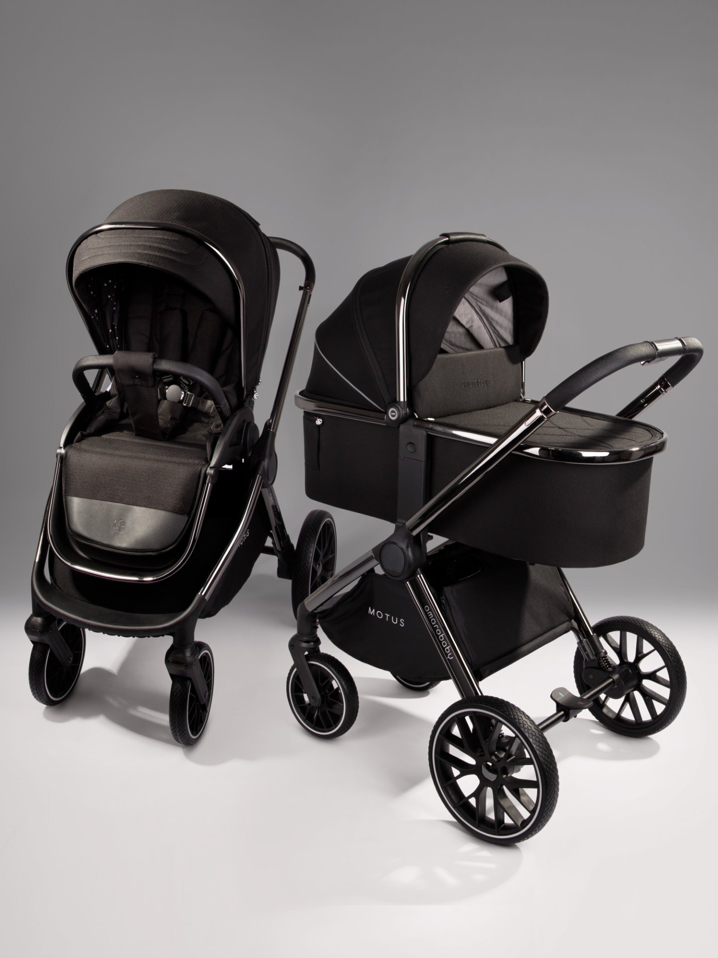 Коляска 2 в 1 Amarobaby MOTUS V2 (Черный )