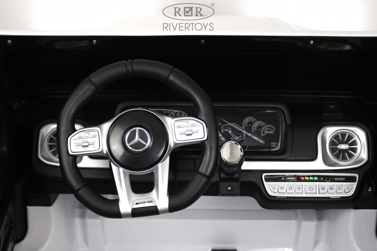 Детский электромобиль RiverToys Mercedes-AMG G63 4WD (S307) белый 3soqx1k44t6cdqj2tw1jca517y2bvvru