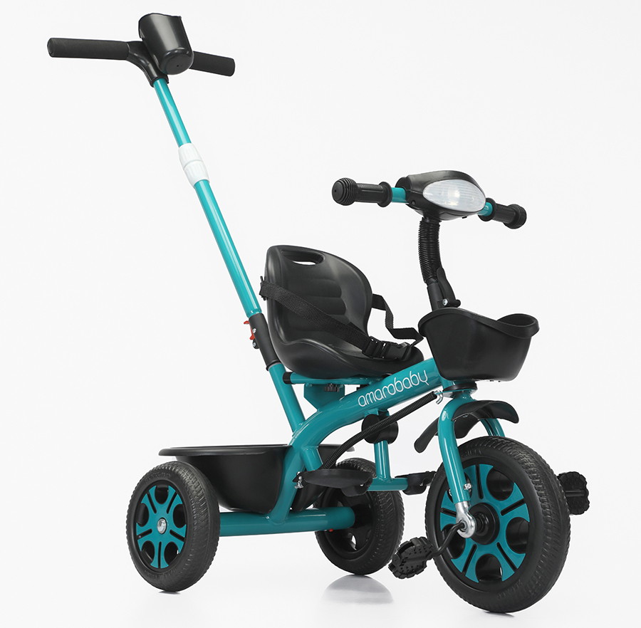 Трехколесный велосипед AmaroBaby Legend с ручкой зеленый 7k7365673bc8pw474kn924imwbniae4t
