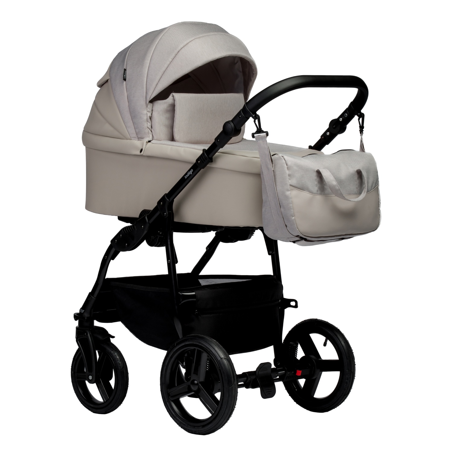Коляска 2 в 1 Indigo IMPULSE ECO бежевая кожа+бежевый 65a59d53ee3863792885b8639556d22c