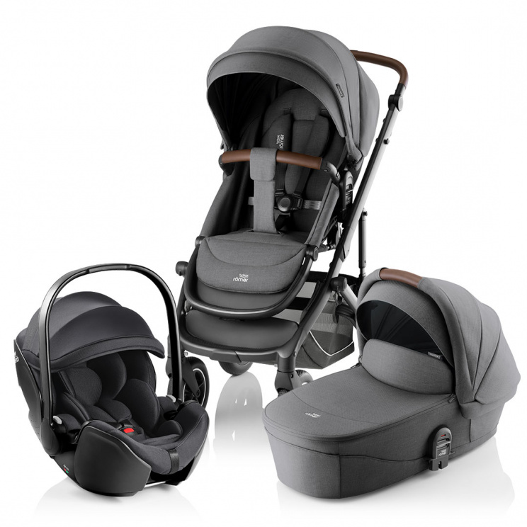 Коляска 3 в 1 Britax Roemer Smile 5Z Style автокресло Baby-Safe PRO (Mineral Grey/Deep Black)