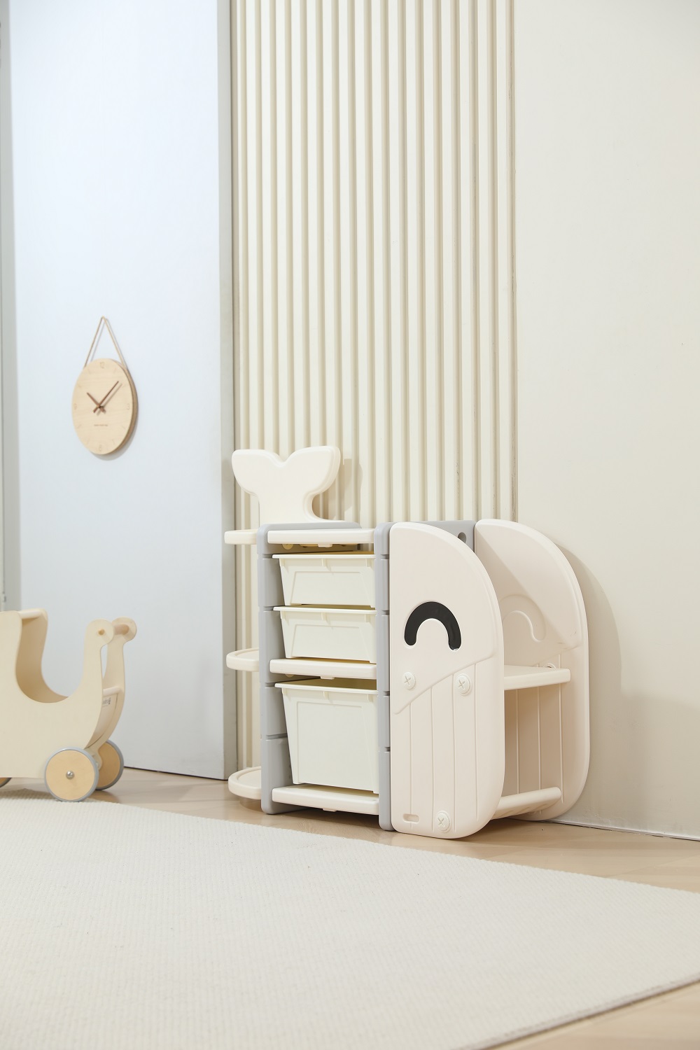 Стеллаж UNIX Kids Whale (3 ящика)  White 108131668-stellazh-unix-kids-whale-3-yashika--white