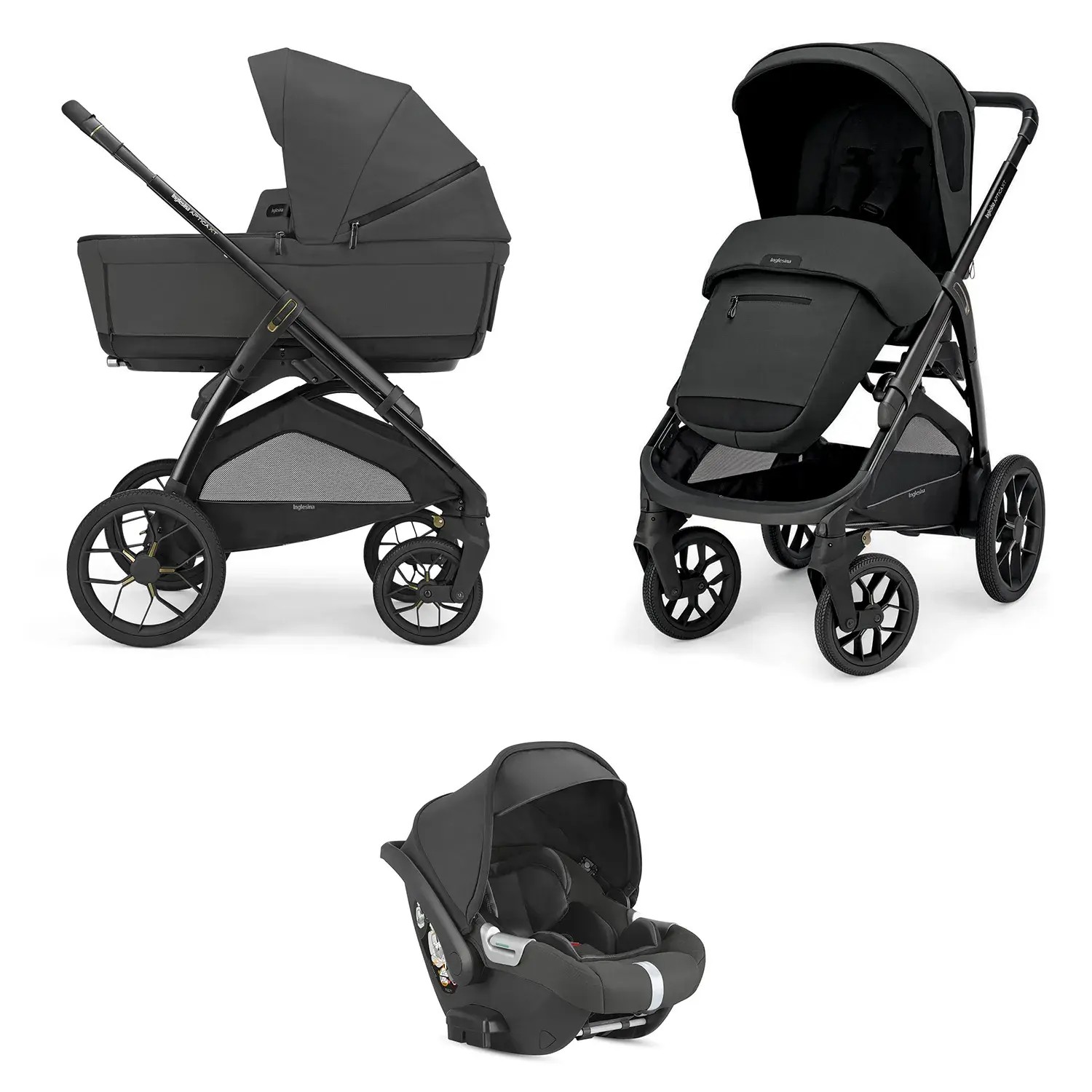 Коляска 3 в 1 Inglesina Aptica XT (DRW I-Size) с подставкой под люльку Stand Up (Magnet Grey 2025)