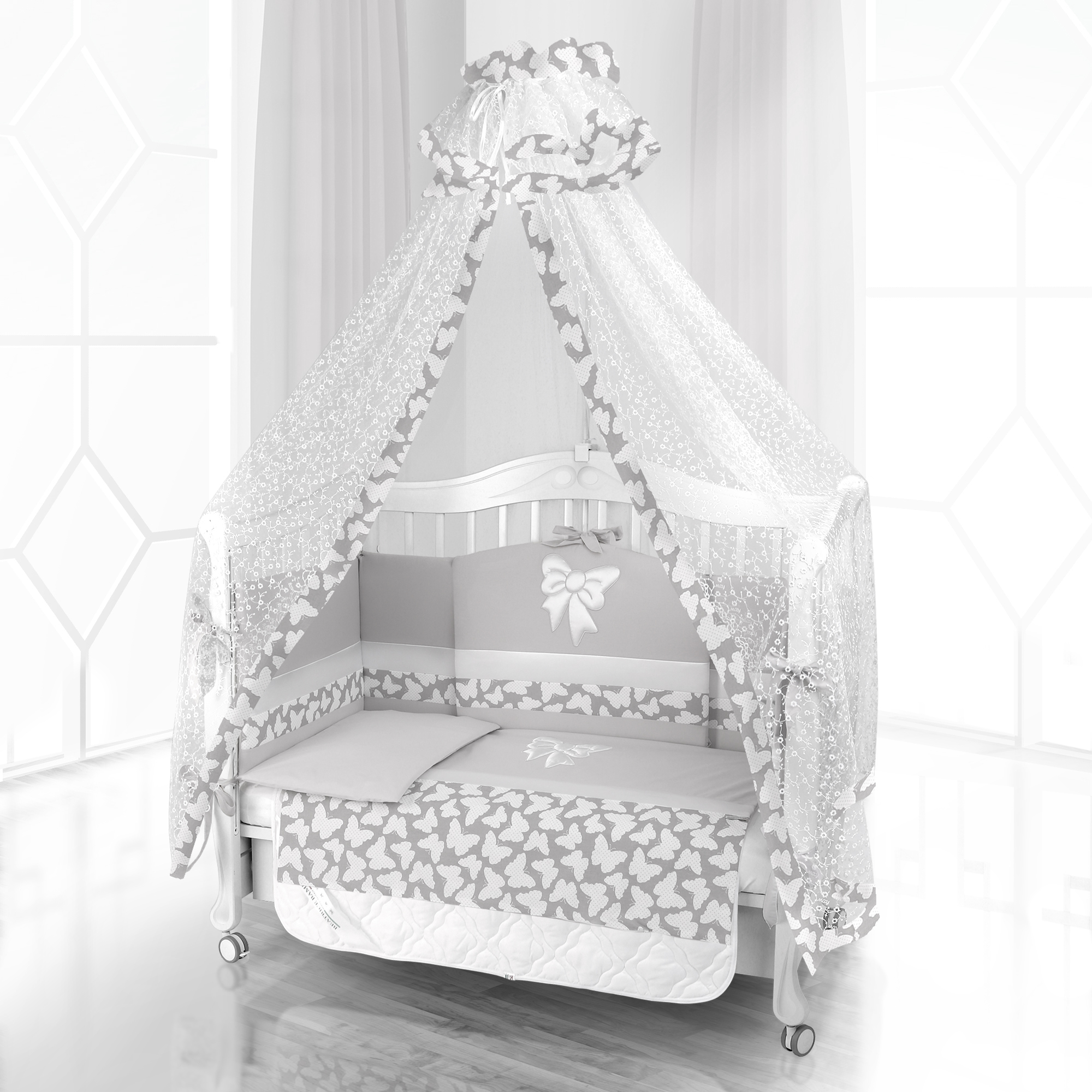 Комплект постельного белья Beatrice Bambini Unico Farfalino (120х60) grigio grigio eedeeed00f9057fba07d40a93f1982e1