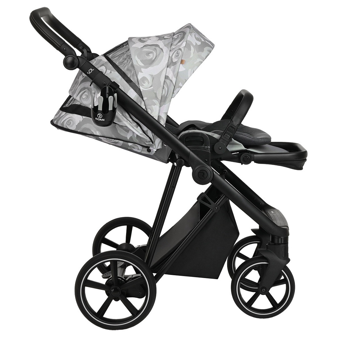 Коляска 2 в 1 Roan Sol Flowers Gray/Black/руч.Черный umdosb2awkr4i8cl3on4rtoxky2goc23