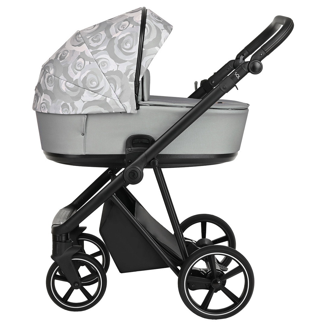 Коляска 2 в 1 Roan Sol Flowers Gray/Black/руч.Черный wwr8uhhx50dtjsyqsmoyjfrrr9zibgzu