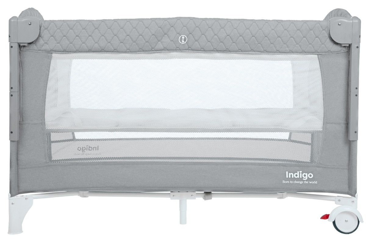 Манеж-кровать Indigo Bon-Bon, лен, приставной, 2 уровня Светло-серый jel7d3b6unct0vad9ye68whx20ulprzs