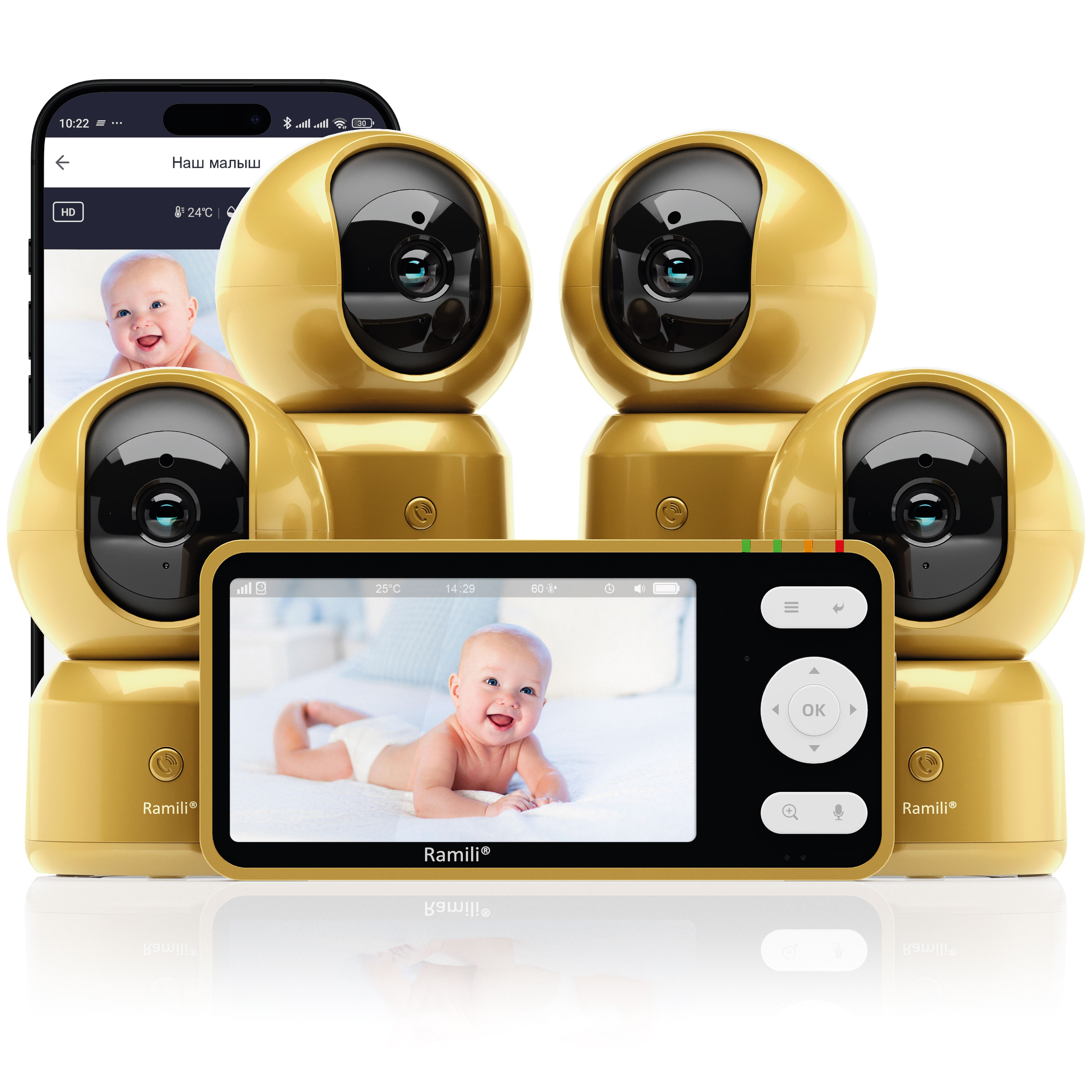 Видеоняня Ramili Baby RV1500GOLD (RV1500X4GOLD)