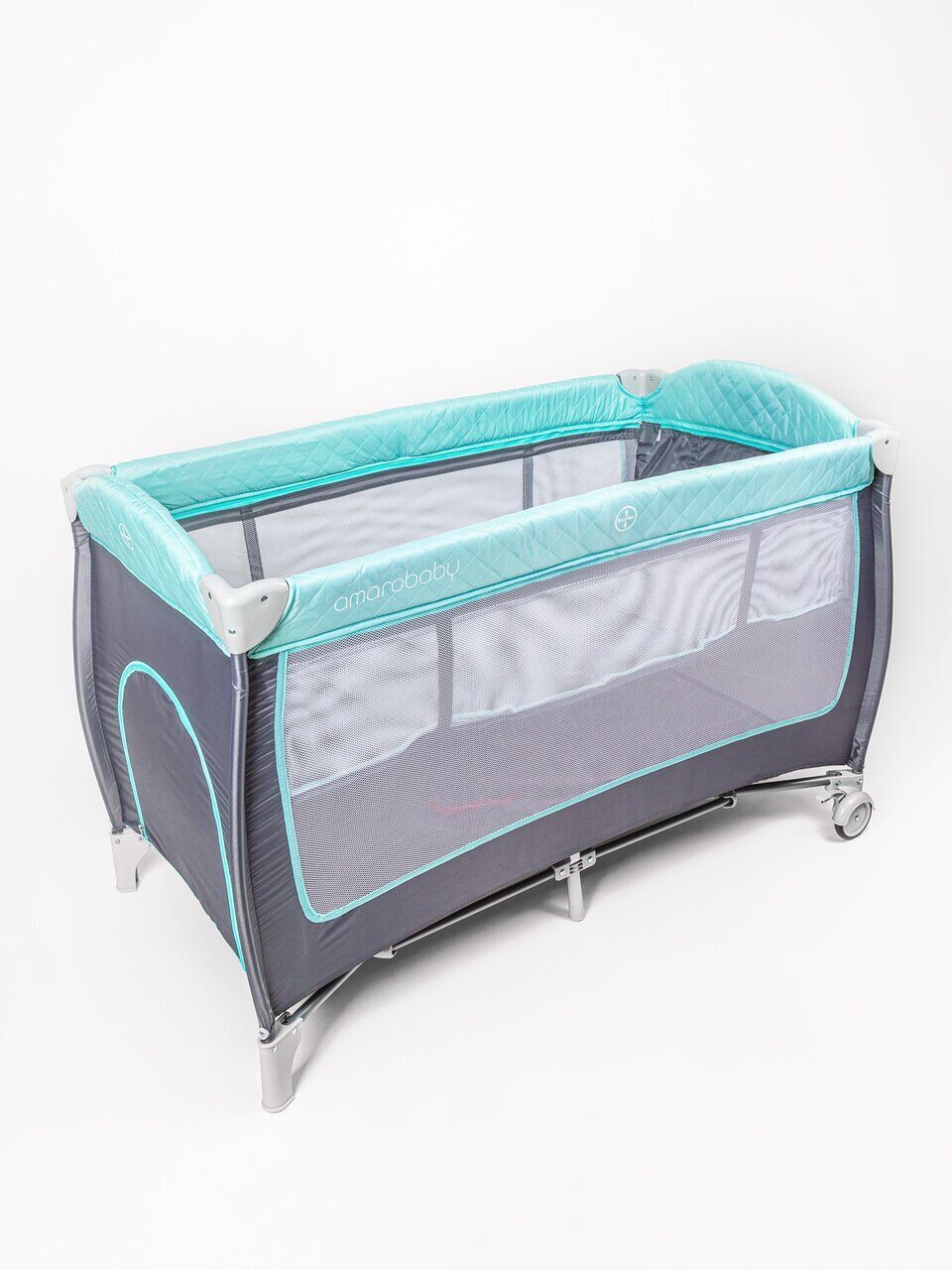 Манеж-кровать Amarobaby STITCH Серый 0a902e124df57202906f62d3df41917e