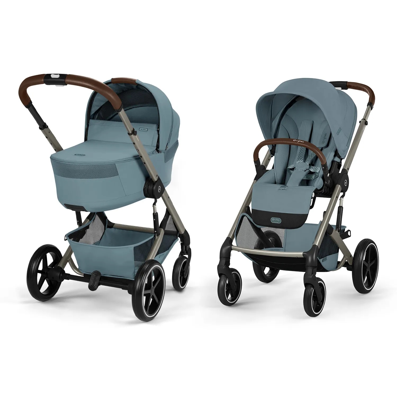 Коляска 2 в 1 Cybex Balios S Lux NEW (TPE Stormy Blue)