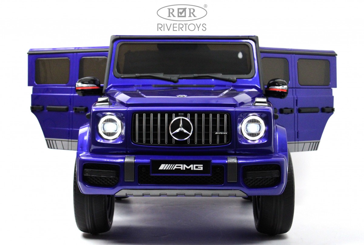 Детский электромобиль RiverToys Mercedes-AMG G63 K999KK синий глянец izsiapkojxjh3bg6uzf4ocqk8kc0vg4m