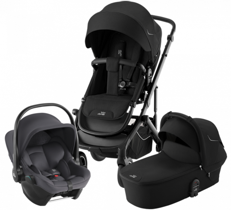 Коляска 3 в 1 Britax Roemer Smile 5Z автокресло Baby-Safe Core (Space Black/Midnight Grey)