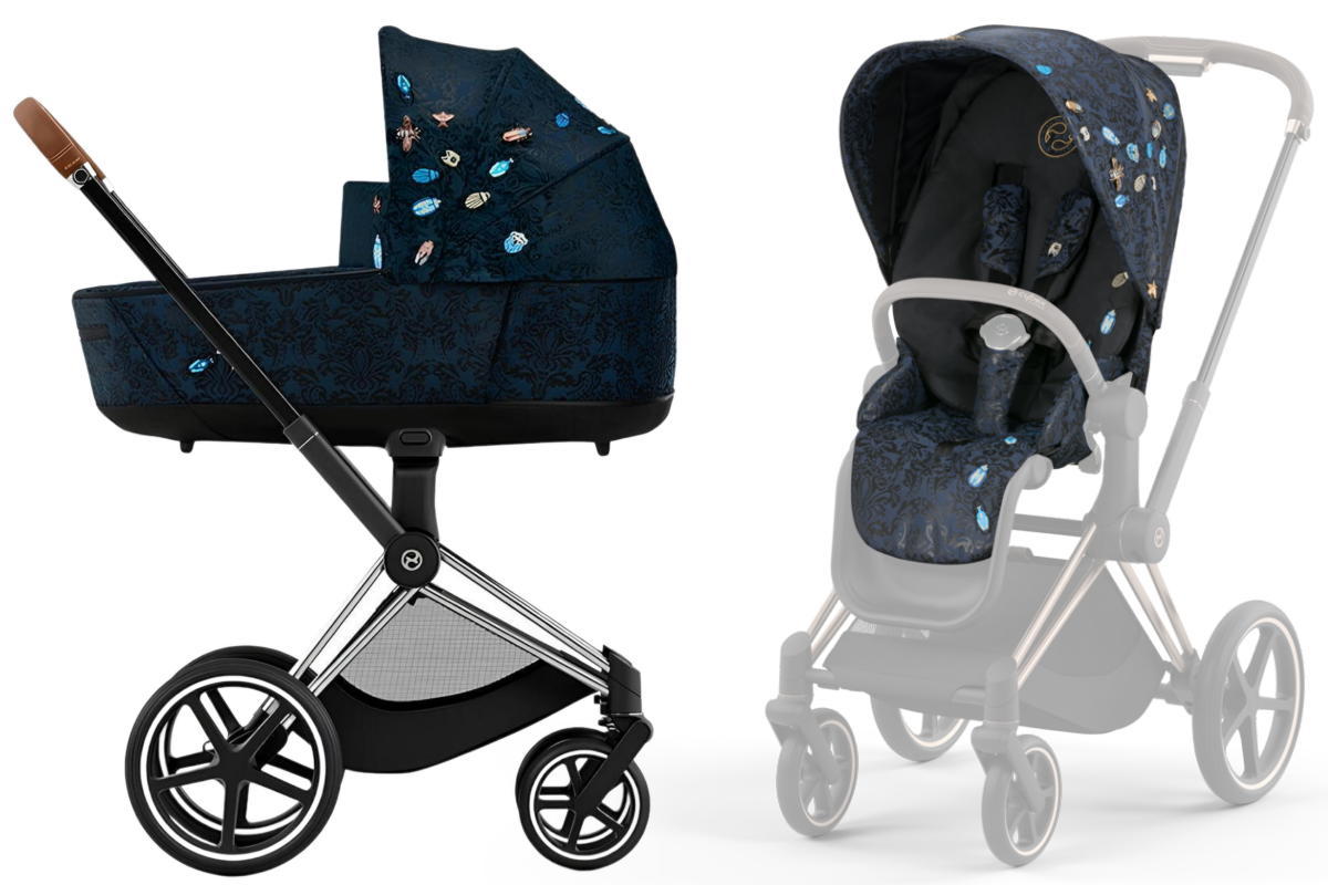 Коляска 2 в 1 Cybex Priam IV (шасси Chrome Brown) Jewels of Nature vbjgvu53aal61clsqz8f8uyv6je825zw