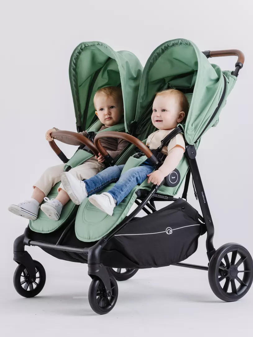 Детская прогулочная коляска для двойни Rant Twinny Wild green t37s5ei2ifwe7j5i0twhebvrjhdz02tp