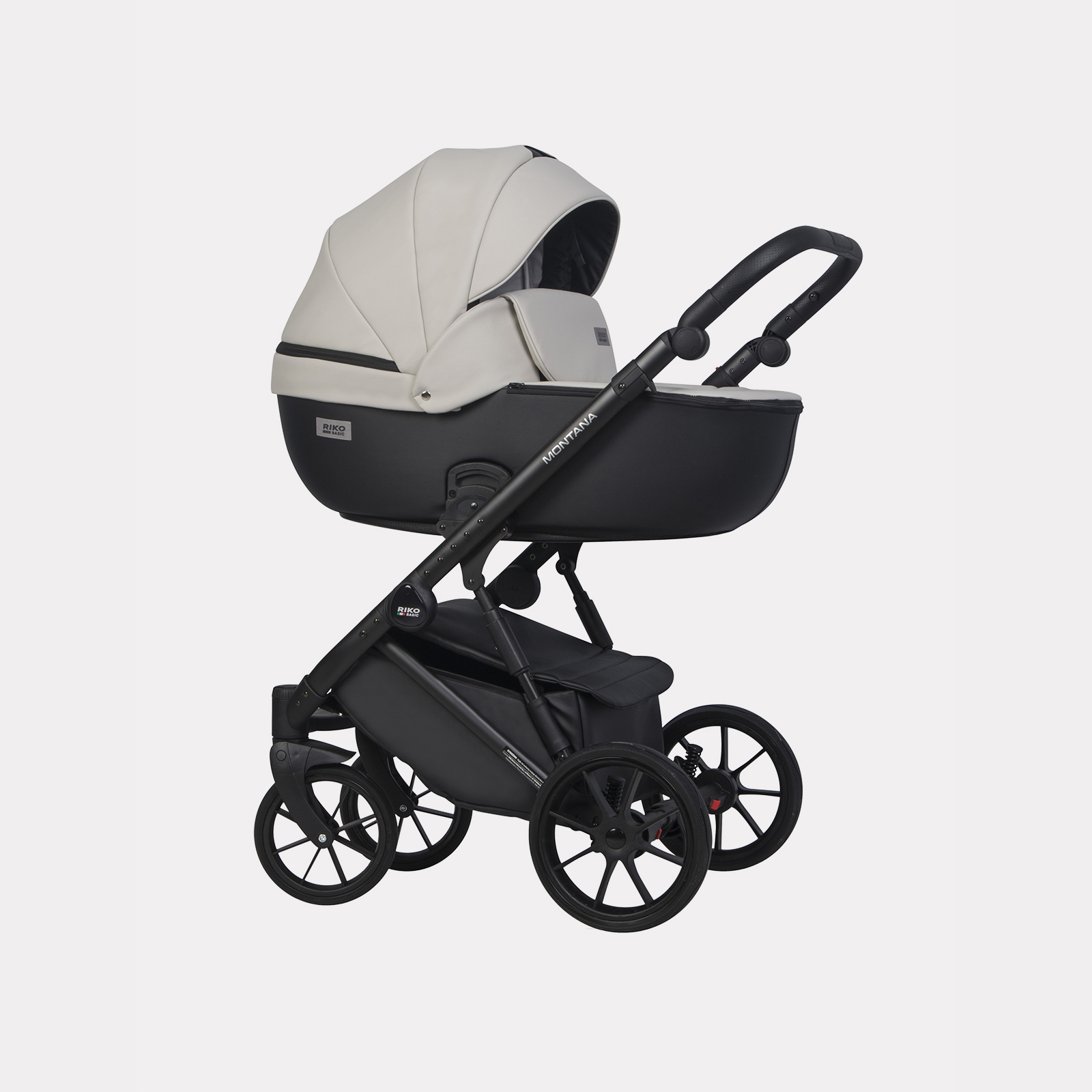 Коляска 2 в 1 RIKO BASIC MONTANA ECCO 31 Light Silver-Black (св.серый-черный) 108134894-kolyaska-2-v-1-riko-basic-montana-ecco-31-light-silver-black-s