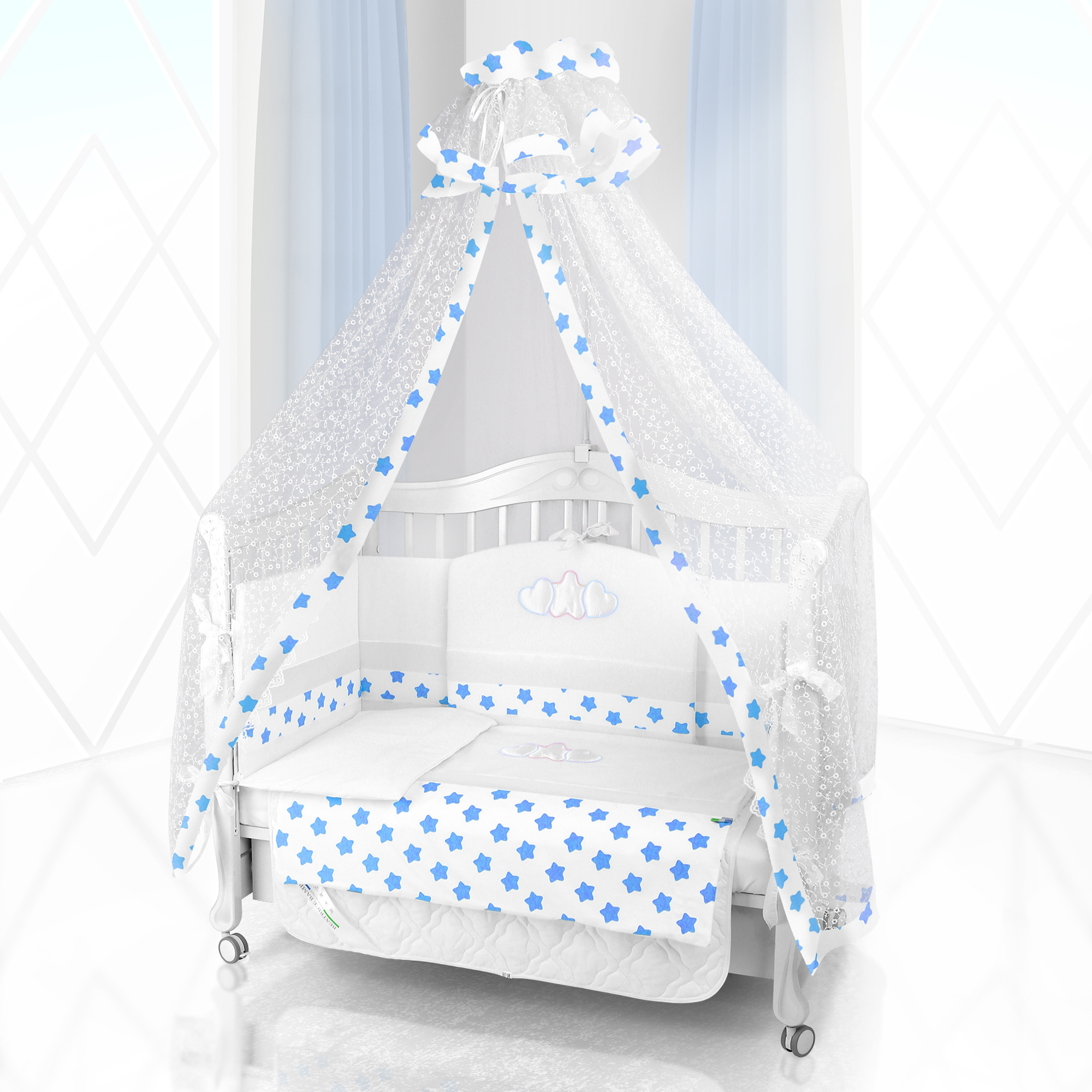 Комплект постельного белья Beatrice Bambini Unico Grande Stella (120х60) bianco blue 761461ec1dcc8df1922c4cfd31da745b