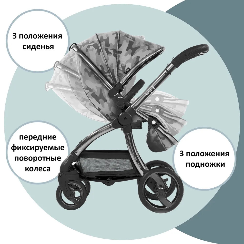 Прогулочная коляска Egg Camo Grey & Anodised Chassis 75rxxomjwqloyihpjmokcpyl7wovmaaq