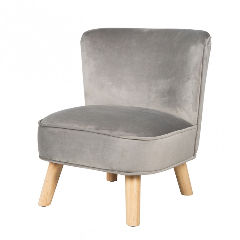 Детское велюровое кресло ROBA Lil Sofa Серый 108130950-detskoe-velyurovoe-kreslo-roba-lil-sofa-serii