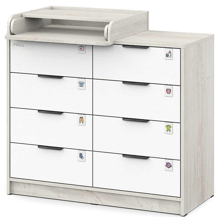 Комод Pituso Kids Optimum ЛДСП Сосна касцина-белый премиум i3sb7mg04uglh0ap1547tuppr2sy5uwm