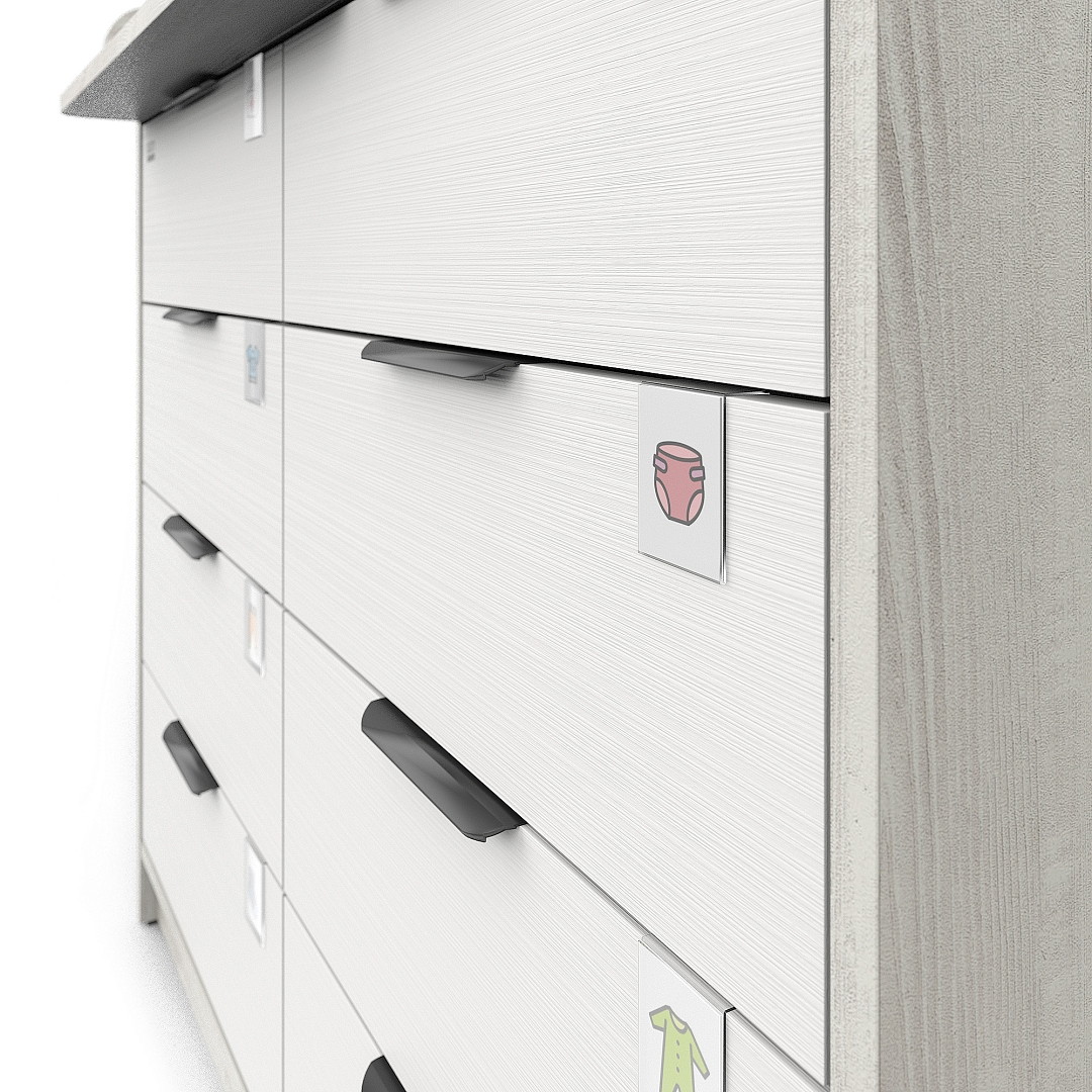 Комод Pituso Kids Optimum ЛДСП Сосна касцина-белый премиум ad12t6qey0fjtv9b4ecdrge0ishzy2jj
