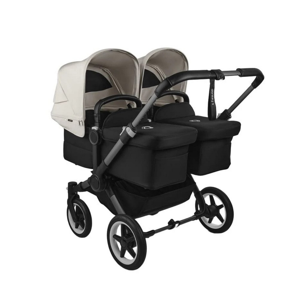 Коляска для двойни 2 в 1 Bugaboo Twin Donkey 5 (Black/Midnight Black/Misty White)