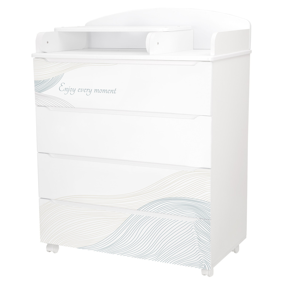 Комод Indigo Green Line с узким пеленальным столиком, ЛДСП, МДФ  Волна nucf48202ckt3xmsoyaij7x4tdzg6582